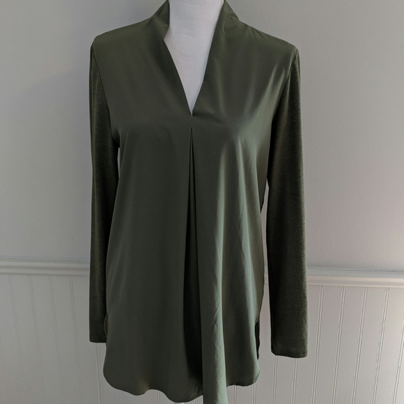 Lucy Tops - LUCY Long Sleeve Olive-Heather top. M